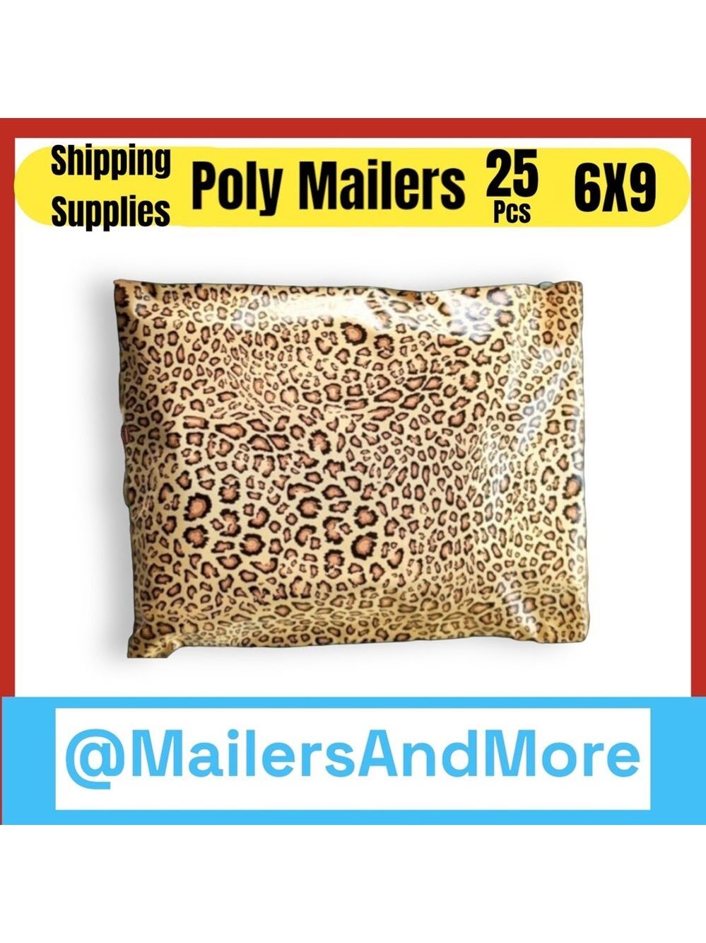 25 6X9 Poly Mailers Leopard Flat Shipping Envelopes PRICE IS FIRM - Picture 3 of 9